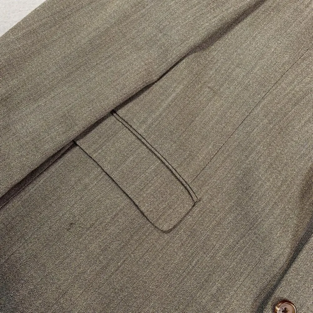 Ralph Ralph Lauren Blazer Men's Sport Coat Size 48R Brown Wool Silk Blend Jacket